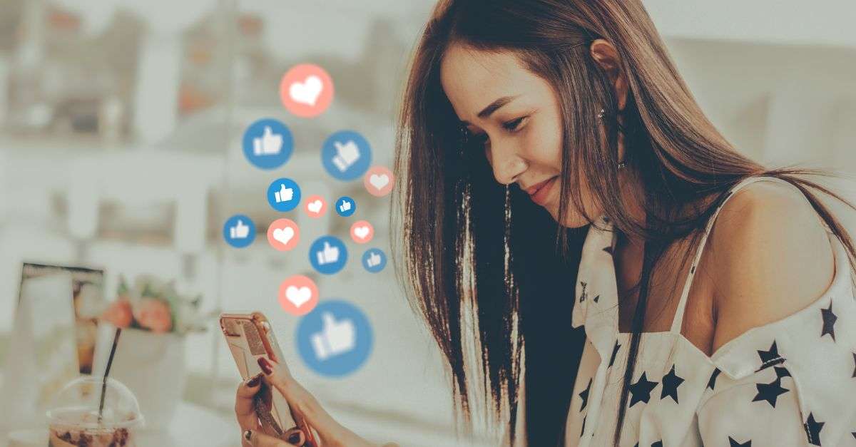 activité smartphone et likes sur les réseaux sociaux