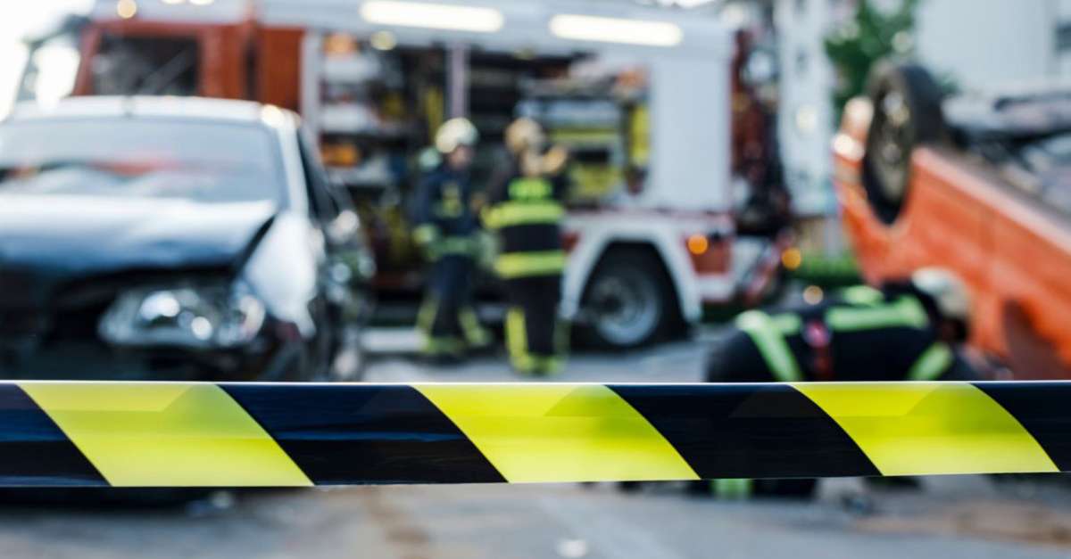 accident de la circulation avec pompiers sur place