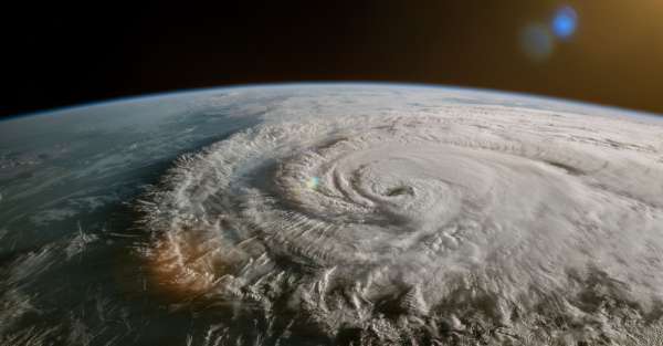 Cyclone vu de l'espace