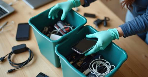 tris des batteries au lithium usagées