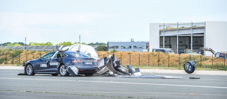 Défaillance technique d'une voiture autonome en test