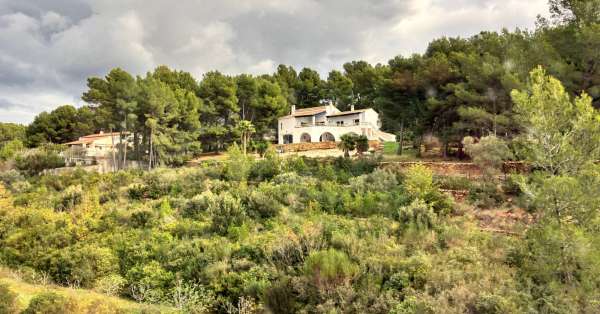 Maison entourée d'un jardin en interface habitat forêt