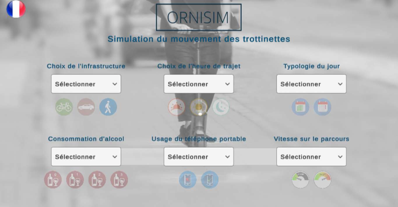 illustration simulateur de mouvement des trottinettes