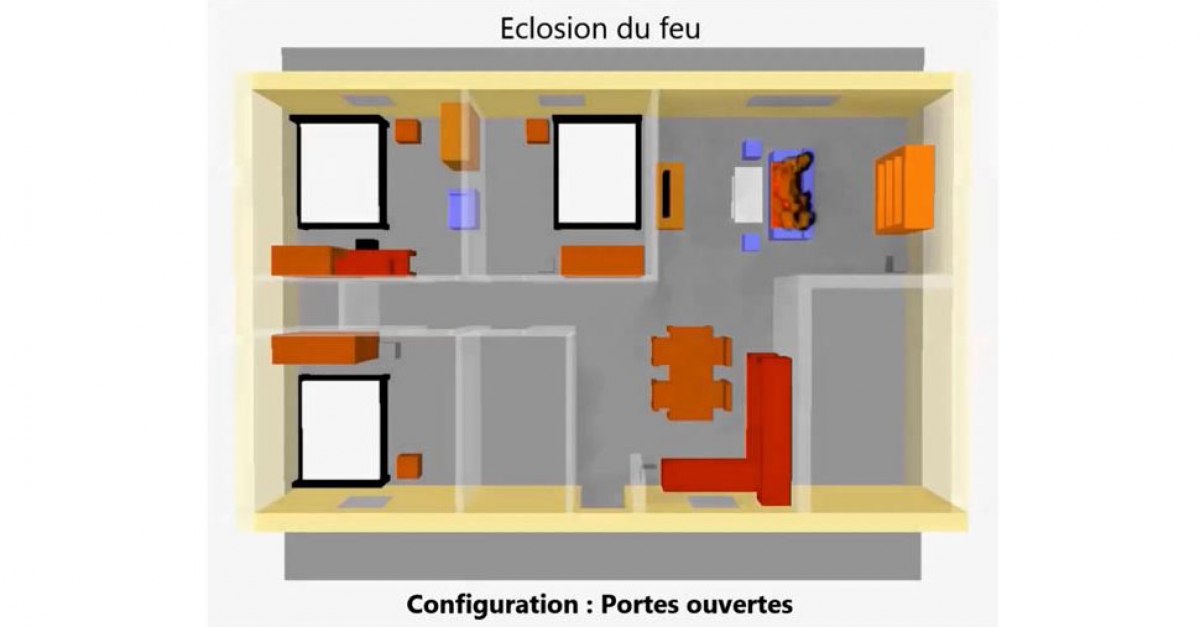 démonstration simulateur d'incendie domestique